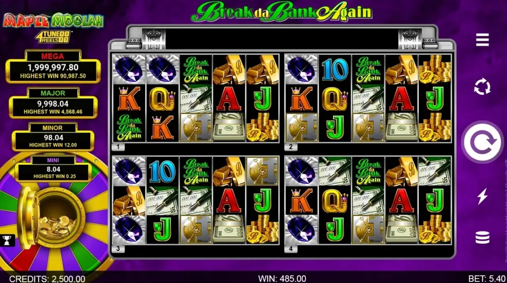 Break Da Bank Again Maple Moolah 4Tune Reels Slot Review